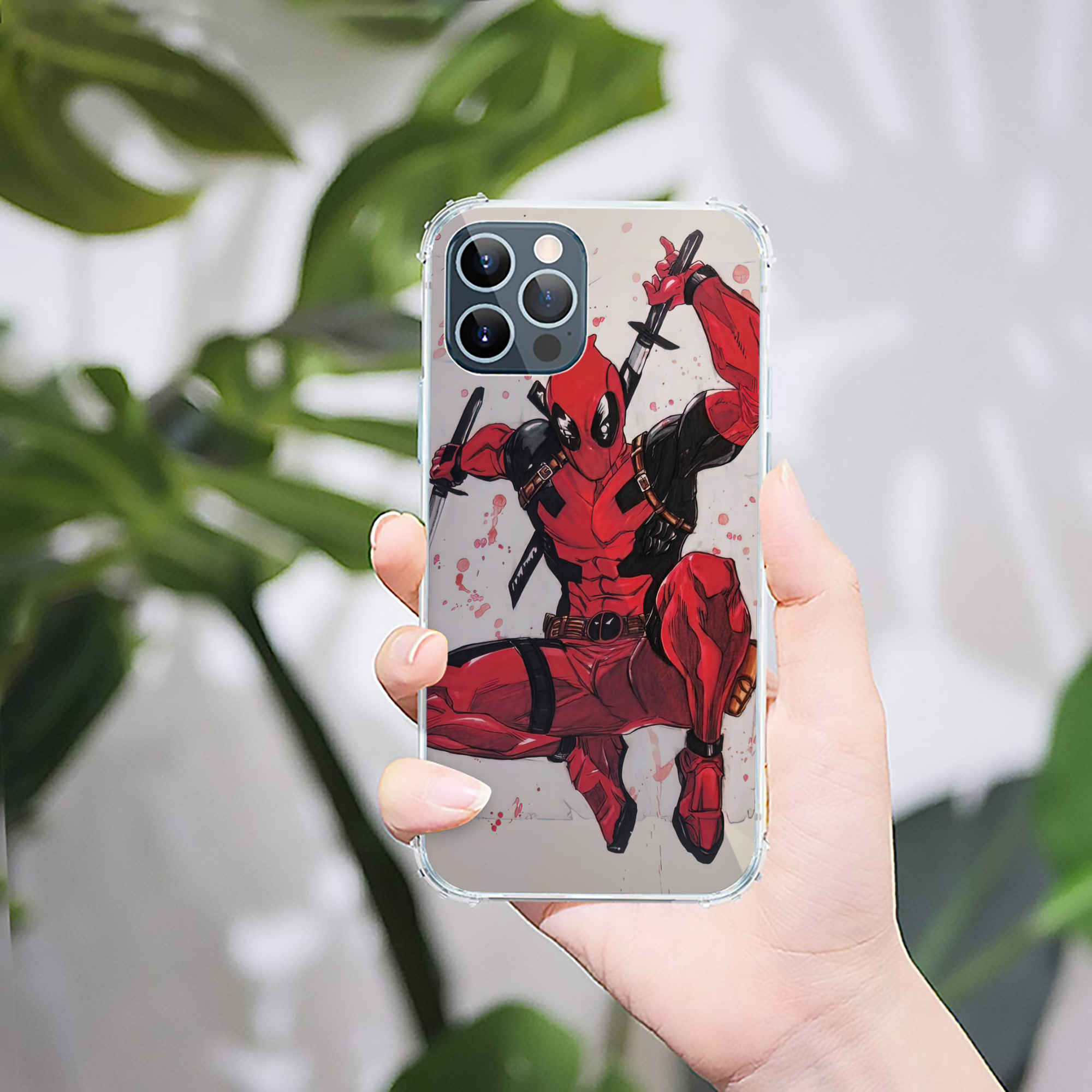 （画像用） Deadpool デッドプール 【iPhone 12シリーズ対応】透明スマホケース（クリアソフトケース）